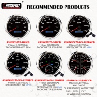 110mm 4-3/8 "compteur de vitesse électrique 120MPH odomètre 12/24V plaque frontale noire blanc LED rétro-éclairage IP67 étanche automobile Marine