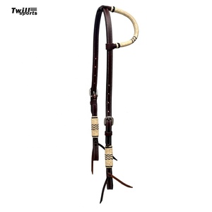 Twill Sports Factory Customized New Horse Rein Headstall <b>Halter</b> Adjustable English Saddle Style Horse Riding Equipment Leather - Product Image 1