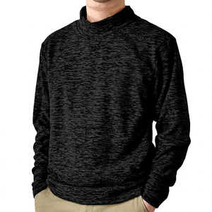 Pull à col roulé pour homme, sweat-shirt en tricot, coupe classique, couleur unie, respirant, polyester, vêtements décontractés d'automne - Product Image 2