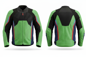 All Season Wear Custom Logo Design Motorcycle Riding Jacket CE Armor Protective Breathable Mesh Leather Racing Biker Safety Gear - Product Image 2