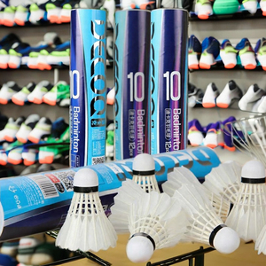Volant de <span class=keywords><strong>badminton</strong></span> avec <span class=keywords><strong>plume</strong></span> de canard <span class=keywords><strong>blanche</strong></span>, liège et nylon, poids personnalisé, origine, quantité minimale de commande, professionnel - Product Image 3