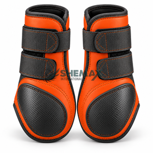 Bottes de brossage pour l'entraînement des chevaux avec tissu résistant, rembourrage doux et fermetures ajustables sécurisées pour une utilisation quotidienne pratique - Product Image 2