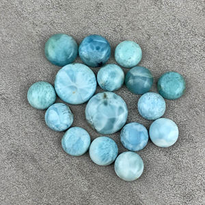 Piedra Preciosa Natural de Larimar en Forma Redonda de 8mm a 15mm, Piedra Suelta para Fabricación de Joyería, Venta al Por Mayor - Product Image 2