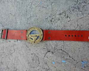 Vintage Brass Sundial Compass Wearable <b>Wrist</b> Navigation Instrument Leather <b>Strap</b> for Hiking Camping - Product Image 4