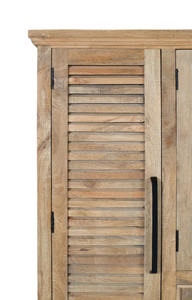 Nouvelle armoire de style contemporain de luxe en bois de manguier massif, armoire de rangement pour vêtements en bois de style européen pour chambre à coucher - Product Image 3