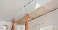 Plaques de plafond en PVC personnalisées, imperméables, ignifuges, haute brillance, pour hôtels, cuisines, salons