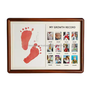 Marco de fotos de madera personalizado, tablero trasero de un solo color, marco de sombra de paisaje Irregular, marco moderno, decoración familiar, álbum de fotos - Product Image 1