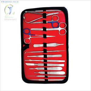 Nouvel arrivage : Kit de dissection vétérinaire avec pinces hémostatiques, ciseaux chirurgicaux et poignées en acier inoxydable pour tissus mous (BP) - Product Image 3