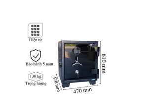 Coffre-fort YUNOS YNX-61E en acier inoxydable, étanche et ignifuge – Nouveau modèle 2026 - Product Image 1