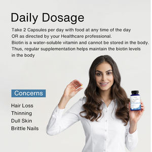 Cápsulas de Biotina, Queratina y Colágeno de Marca Privada para Adultos, Vitaminas para Cabello, Piel y Uñas con Suplemento para Aclarar la Piel - Product Image 4