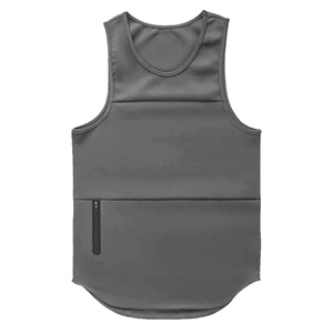 Men's Deep Cut <b>Stringer</b> Tank Top Gym Fitness Muscle <b>Vest</b> Bodybuilding Sleeveless Polyester/Cotton Eco-Friendly Quick Dry Lace - Product Image 6