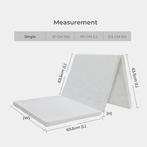 Colchón Inteligente Plegable Goodnite de 5 cm, Tela de Microfibra, Firmeza Extra Suave, Ligero, Portátil, Fácil de Guardar - Product Image 2