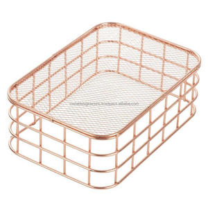 Lot de 2 paniers de rangement or rose pour la vaisselle de cuisine - Product Image 3