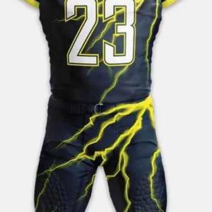 Matériel à séchage rapide, uniforme de football américain de haute qualité, personnalisable, en polyester, vêtements d'entraînement à manches courtes, taille plus - Product Image 5