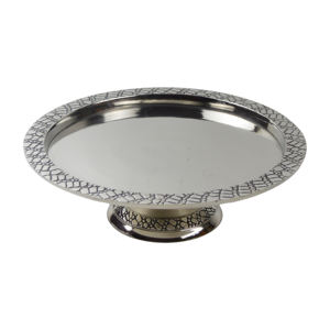 Plateau de service au design finition or, idéal pour la décoration de la maison, des restaurants et des hôtels, design décoratif, plateaux en métal arrondis - Product Image 3