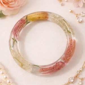 Multi-Color Irregular <b>Resin</b> Bangle Set - Acrylic Cuff Bracelets for Women <b>Resin</b> <b>Crafts</b> - Product Image 1