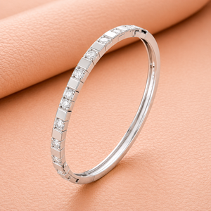 Pulsera de tenis con diamantes talla baguette y redondos para mujer, joyería de lujo para novia, oro, plata, oro rosa, regalo - Product Image 2