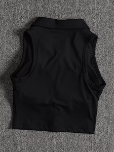 High Support Seamless Gym Bralette | <b>Open</b> Back Mesh Panel Fitness Crop Tank | Ladies Breathable Active Wear Sport <b>Bra</b> - Product Image 3