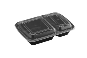 Contenedor de Alimentos Rectangular de Plástico TYTA, 2 Compartimentos, Apto para Microondas, con Tapa, Modelo TY-232, 32oz - Product Image 3