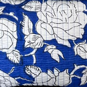 Juego de Bolsas de Cosméticos de Algodón con Estampado Floral Azul y Blanco, Estilo Bohemio, Bordadas, Multifuncionales, Bolsas Organizadoras de Viaje - Product Image 4