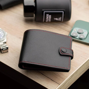 Portefeuilles en cuir pour hommes, pliables, anti-RFID, fournisseur OEM, logo personnalisé, qualité export, portefeuilles tendance en vente en gros. - Product Image 1