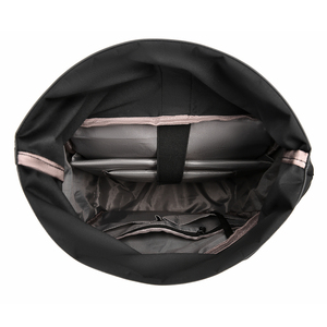 Minimalist Roll Top <b>Backpack</b> Nylon Water Resistant Laptop Compartment 20-39L Unisex Shoulder <b>Straps</b> Handle - Product Image 5