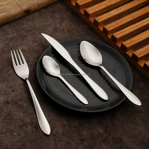 Juego de cubiertos/cubiertos de acero inoxidable brillante, nuevo y elegante, grado 202/304, cuchara brillante de lujo, tenedor, cuchillo, cuchara para bebé, té de la India - Product Image 4