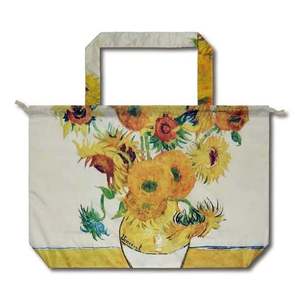 AU-01011 Tote Bag donna capolavoro parapioggia con Van Gogh 'Sunflowers' Artwork - Product Image 1