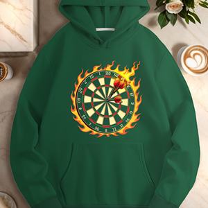 เสื้อฮู้ดลำลองของผู้หญิง dartboard คะนองมีเปลวไฟ - Product Image 1