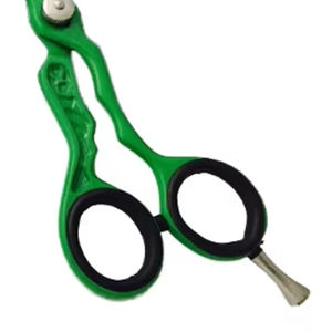 Ciseaux de barbier à lame affûtée, manche en caoutchouc et acier inoxydable, ciseaux professionnels pour couper les cheveux, outil de coiffure pour salon de coiffure - Product Image 3