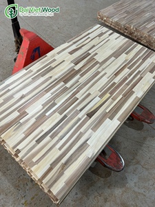 Panneaux en bois d'acacia articulés au doigt pour dessus de table intérieur - Product Image 5