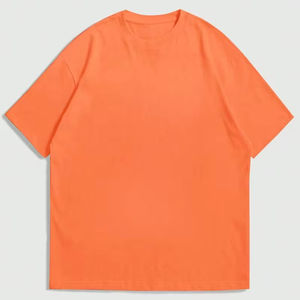 Camiseta de Algodón para Hombre al por Mayor, Nuevo Estilo con Hombros Caídos, Corte Relajado Informal, Manga Corta, Transpirable, para Uso Diario - Product Image 1