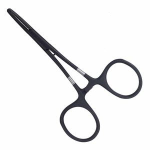 Pince de pêche noire confortable avec poignée antidérapante, pince droite avec broche de nettoyage des yeux - Product Image 3