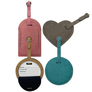 Étiquette de bagage en cuir véritable de haute qualité, gravable au laser, souple, vierge, couleur personnalisable, motif uni, usage quotidien, logo personnalisé - Product Image 6