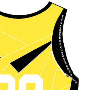 Bright Yellow Black and White Rowing Champ Suit <b>Mens</b> Sleeveless Competition Uniform Performance Racing Singlet Custom Wholesale - Product Image 5