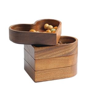Wood Heart Shape Spice & Nut <b>Grinder</b> with Four Compartments for <b>Herbs</b> and Spices Durable Wooden Food Grade Organizer Spoon - Product Image 2