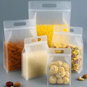 Base Cuadrada Transparente de Plástico PE de Ocho Lados para Bolsa con Cierre Superior y Logotipo Personalizado para Empacar Chicles, Fideos y Nueces - Product Image 4