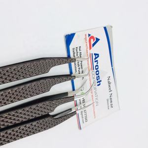 Pinzas profesionales de Extensión de pestañas de acero inoxidable sólido marrón de alta calidad agarre de diamante tipo de belleza punta puntiaguda al por mayor - Product Image 4