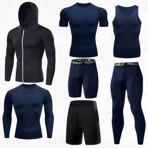 Vêtements de sport GYM Taille EU/US Logo personnalisé Polyester Plusieurs couleurs Ensemble de 7 pièces Vêtements de compression pour la gym Vêtements de fitness pour hommes - Product Image 4