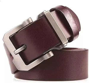 Ceinture en cuir personnalisée de marque pour hommes, ceinture de taille en cuir véritable avec logo en relief, qualité supérieure et robuste - Product Image 4