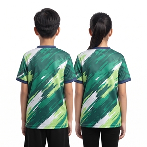 Camiseta Deportiva Sublimada Personalizada de Moda para Niños, Cuello en V, Unisex, Ropa Deportiva Estampada para Niños y Niñas, Manga Corta, Tops Informales para Actividades - Product Image 6
