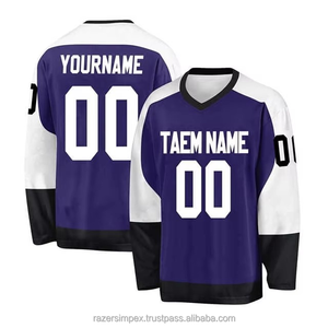 Maillot de hockey sur glace pour homme adulte, fabriqué au Pakistan, 100 % polyester, respirant, séchage rapide, écologique, antibactérien, personnalisable sur le devant - Product Image 1