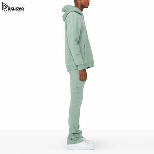 ชุดวอร์มลำลองผู้ชายทรงปกติ ผ้าฝ้าย 100% ระบายอากาศ แห้งเร็ว น้ำหนักเบา มีเชือกผูก ปิดด้วยเชือกผูก เหมาะสำหรับฤดูหนาว ชุด 2 ชิ้น - Product Image 3