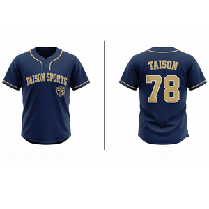 Unisex Softball Jersey 140g Premium Breathable Polyester Fabric Anti-Bacterial Quick Dry Short Sleeve <b>White</b> Gold Button Custom - Product Image 1