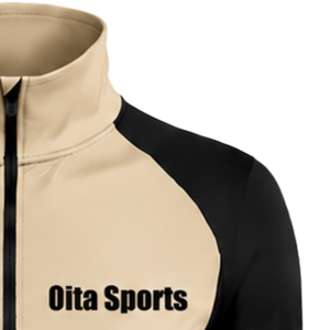 Camiseta Deportiva de Manga Larga para Mujer, Cuello Alto, con Orificios para Pulgares, Ajustada, Color Beige, para Entrenamiento Deportivo - Product Image 5