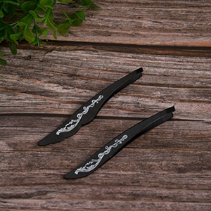KAAMIR INSTRUMENTS KI-ET-418 High Precision Laser <b>Etched</b> Pointed Black Eyebrow Tweezers Wing Body Stainless Steel Eco-Friendly - Product Image 6