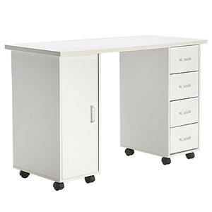 Tavolo da Manicure Bianco YF a Doppio Bordo con Cassetto, Postazione Premium per la Cura delle Unghie - Product Image 4