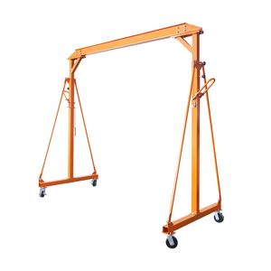 Gru a portale interamente in acciaio ad altezza regolabile, portata 8 tonnellate, blocco automatico, min. 95 pollici Altezza massima 142 pollici. Ruote Girevoli con Blocco Altezza TMG AGC - Product Image 5