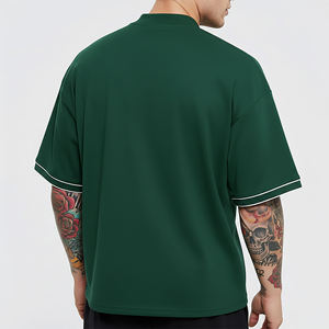Nouveau T-shirt pour homme à col rond, coupe ample, 100% coton, 180g, style hip-hop, respirant, de haute qualité, idéal pour l'été - Product Image 5