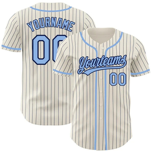 Camisetas de Béisbol Blancas Personalizadas con Costuras de Sarga, 100% Poliéster Transpirable para Adultos, Jersey de Béisbol para Hombre con Nombre y Letra en la Parte Delantera - Product Image 1